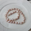 Wholesale Naked Freshwater Pearls Doublesided Light Baroque Shaped String