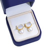 Wholesale Natural Animal Zodiac Style Pearl Inlaid 925 Silver Stud Earrings With Freshwater Pearl