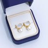 Wholesale Natural Animal Zodiac Style Pearl Inlaid 925 Silver Stud Earrings With Freshwater Pearl