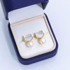 Wholesale Natural Animal Zodiac Style Pearl Inlaid 925 Silver Stud Earrings With Freshwater Pearl