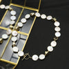 Wholesale Natural Baroque Pearl Necklace With Portrait Coin Pendant Electroplated Handmade Beaded Chain Retro Geometric Style
