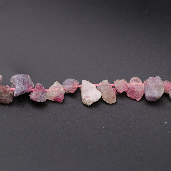 Wholesale Natural Crystal Agate Fluorite Raw Stone Ore Perforated Diy Beads