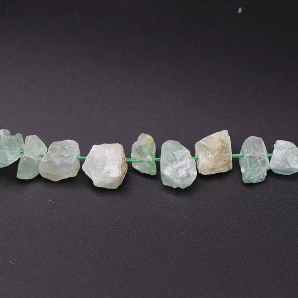 Wholesale Natural Crystal Agate Fluorite Raw Stone Ore Perforated Diy Beads