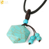 Wholesale Natural Crystal Stone Sixpointed Star Pendant Necklace With Tassel Handmade