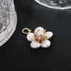 Wholesale Natural Freshwater Baroque Pearl Flower Pendant Necklace For Women Copper Electroplated