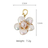 Wholesale Natural Freshwater Baroque Pearl Flower Pendant Necklace For Women Copper Electroplated