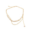 Wholesale Natural Freshwater Baroque Pearl Multi Layer Retro Long Clavicle And Sweater Chain Necklace For Women With 925 Silver Pendant And Geometric Pattern Electroplated