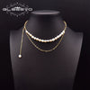 Wholesale Natural Freshwater Baroque Pearl Multi Layer Retro Long Clavicle And Sweater Chain Necklace For Women With 925 Silver Pendant And Geometric Pattern Electroplated