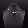 Wholesale Natural Freshwater Baroque Pearl Multi Layer Retro Long Clavicle And Sweater Chain Necklace For Women With 925 Silver Pendant And Geometric Pattern Electroplated