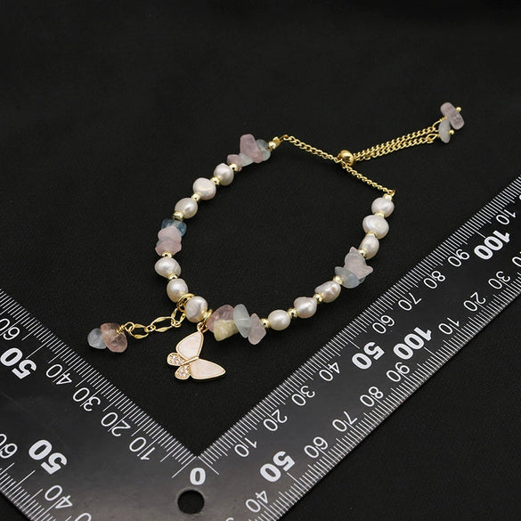 Wholesale Natural Freshwater Pearl Bracelet For Female With Original Design And Electroplating