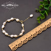 Wholesale Natural Freshwater Pearl Bracelet With Two Sided Light Retro Design Geometric Shape Electroplated Beaded Jewelry That Doesn't Fade