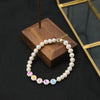 Wholesale Natural Freshwater Pearl Bracelet With Two Sided Light Retro Design Geometric Shape Electroplated Beaded Jewelry That Doesn't Fade