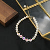 Wholesale Natural Freshwater Pearl Bracelet With Two Sided Light Retro Design Geometric Shape Electroplated Beaded Jewelry That Doesn't Fade