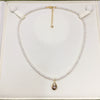 Wholesale Natural Freshwater Pearl Clavicle Necklace Round Shape Copper Alloy And Pearl Material Highend Style