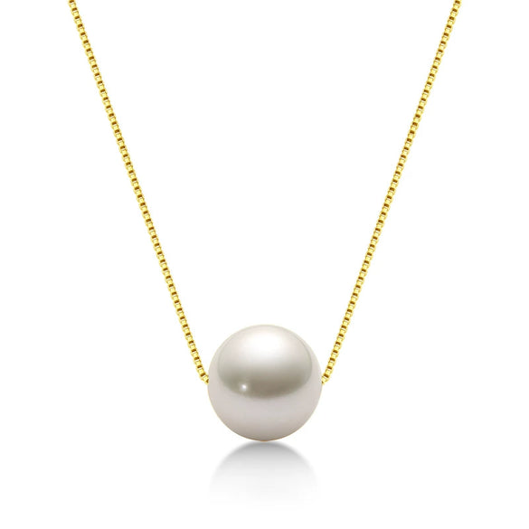 Wholesale Natural Freshwater Pearl Clavicle Necklace With Invisible Pendant Silver 925 Silver Electroplated Geometric Style
