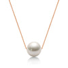 Wholesale Natural Freshwater Pearl Clavicle Necklace With Invisible Pendant Silver 925 Silver Electroplated Geometric Style