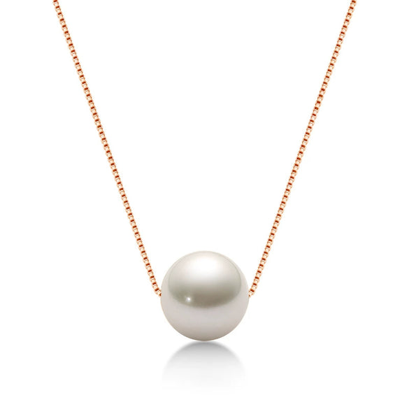 Wholesale Natural Freshwater Pearl Clavicle Necklace With Invisible Pendant Silver 925 Silver Electroplated Geometric Style