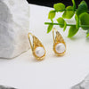 Wholesale Natural Freshwater Pearl Ear Hooks With Retro Bird's Nest Niche Design S925 Silver Needle Earrings 18K Real Gold Plated