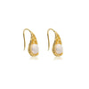 Wholesale Natural Freshwater Pearl Ear Hooks With Retro Bird's Nest Niche Design S925 Silver Needle Earrings 18K Real Gold Plated