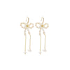 Wholesale Natural Freshwater Pearl Earrings With Long Tassel Butterfly Design Geometric Style S925 Silver Needle Ear Hook Jewelry For Women