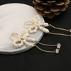 Wholesale Natural Freshwater Pearl Earrings With Long Tassel Butterfly Design Geometric Style S925 Silver Needle Ear Hook Jewelry For Women