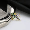 Wholesale Natural Freshwater Pearl Geometric Brooch With Enamel Color Zircon And Electroplating