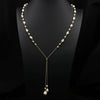 Wholesale Natural Freshwater Pearl Long Sweater Chain Necklace With Electroplating And Geometric Design For Women