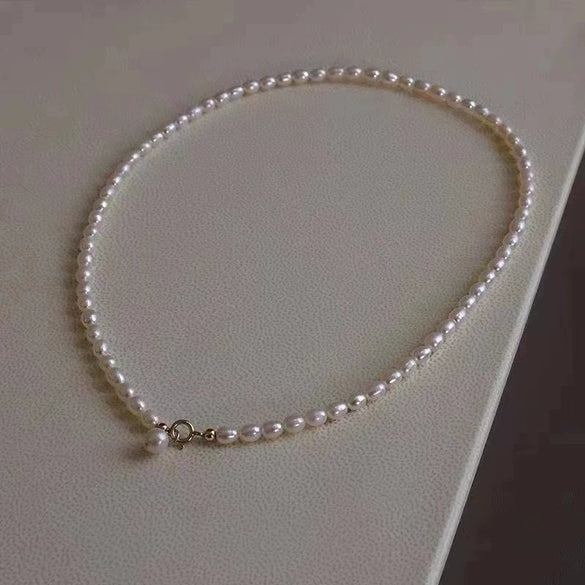 Wholesale Natural Freshwater Pearl Necklace Simple Exquisite Clavicle Chain Light Luxury Versatile For Women