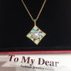 Wholesale Natural Freshwater Pearl Necklace With Copper Abalone Shell Geometric Rhombus Pendant In Fashion Minimalist Style