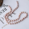 Wholesale Natural Freshwater Pearl Necklace With Copper Accessories Hand Knotted Special Shape