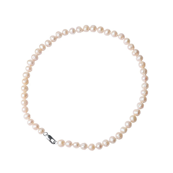 Wholesale Natural Freshwater Pearl Necklace With Copper Accessories Hand Knotted Special Shape