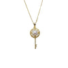 Wholesale Natural Freshwater Pearl Necklace With Four Leaf Clover Key Pendant And Copper Accessories