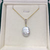 Wholesale Natural Freshwater Pearl Necklace With Square Baroque Pearl Pendant And Copper Accessories In Minimalist Style