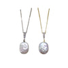 Wholesale Natural Freshwater Pearl Necklace With Square Baroque Pearl Pendant And Copper Accessories In Minimalist Style
