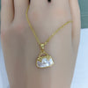 Wholesale Natural Freshwater Pearl Pendant Jewelry With Copper Accessories Flat Round And Rose Buns Round Shape