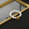 Wholesale Natural Freshwater Pearl Ring Retro Geometric Style Electroplated
