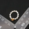 Wholesale Natural Freshwater Pearl Ring Retro Geometric Style Electroplated