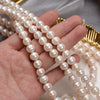 Wholesale Natural Freshwater Pearl Semifinished Naked Beads Near Round Shape