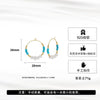 Wholesale Natural Gem Series Turquoise Freshwater Pearl S925 Sterling Silver Electroplated Minimalist Women's Earrings