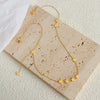 Wholesale Natural Geometric Pentagram Star Tassel Clavicle Necklace For Girls Titanium Steel Electroplated