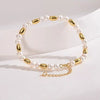 Wholesale Natural Handmade Freshwater Pearl And Copper Bead Women's Bracelet