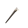 Wholesale Natural Pearl And Ebony Solid Wood Hairpin With Flower Pattern In Antique Style