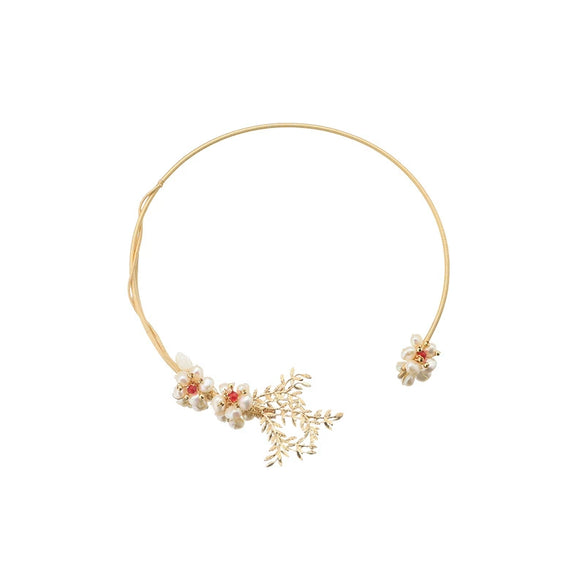 Wholesale Natural Pearl Collar Necklace For Women Handmade With Geometric And Plant Flowers Original Design Light Luxury Jewelry