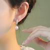 Wholesale Natural Pearl Drop Shape Handmade Women's Earrings S925