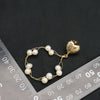 Wholesale Natural Pearl Earrings Handmade Real Gold Electroplated Geometric Style