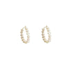 Wholesale Natural Pearl Earrings With Beaded Retro Niche Design Geometric Pattern Electroplated For Women