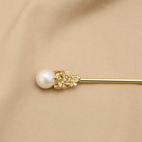 Wholesale Natural Pearl Geometric Retro Style Hairpin For Updo As Classical Headdress And Hair Accessories