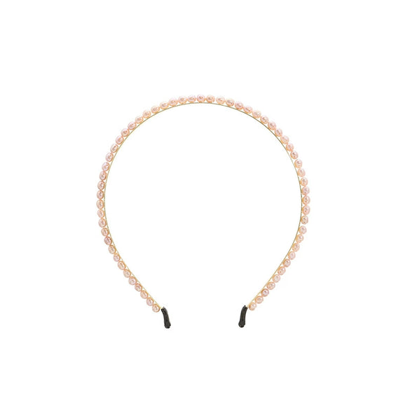 Wholesale Natural Pearl Headband Handmade Retro Geometric Light Luxury Summer Women's Hair Accessories