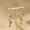 Wholesale Natural Pearl Retro Geometric Water Drop Earrings With Electroplating Design For Women