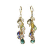 Wholesale Natural Pearl Retro Geometric Water Drop Earrings With Electroplating Design For Women